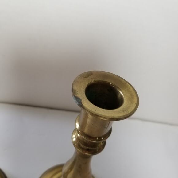 Two vintage brass candle sticks 7 1/4"   (1.1456) - Picture 4 of 10